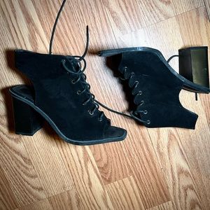Lace up ankle booties